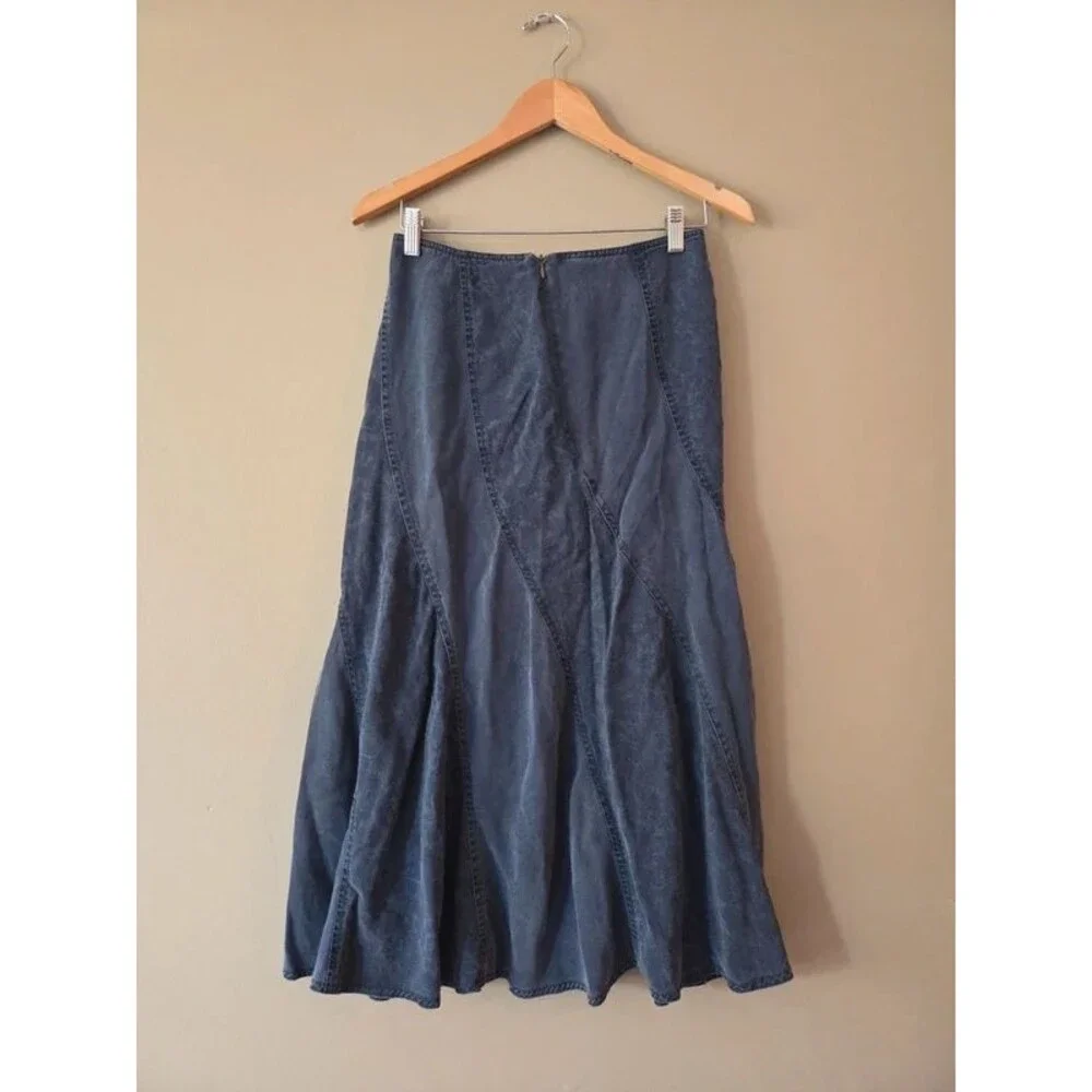 Y2K whimsygoth Blue marks and Spencer midi skirt
